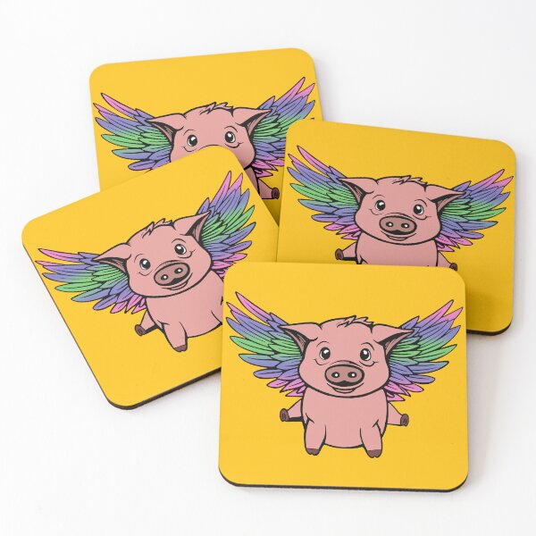 Item preview, Cute Trigender Flying Pig with Pride Flag Wings, Kawaii Trigender Flying Pig Design designed and sold by Travelslightly.