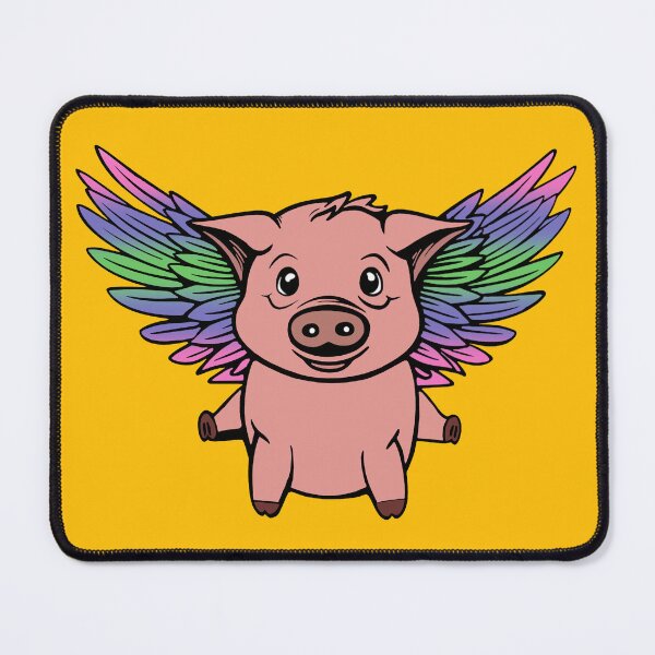 Item preview, Cute Trigender Flying Pig with Pride Flag Wings, Kawaii Trigender Flying Pig Design designed and sold by Travelslightly.