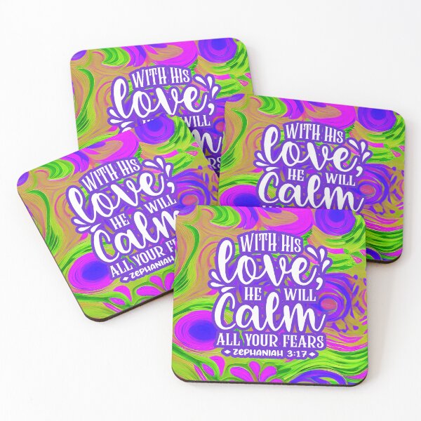 Item preview, Bible Verses For Healing - Zephaniah 3:17 - Swirling Floral Pattern In Pink designed and sold by SpartanDStore.