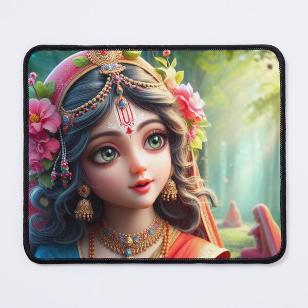 Item preview, Radha Rani with Friend in Vrindavan forest Vrinda Arts designed and sold by VrindaArts.