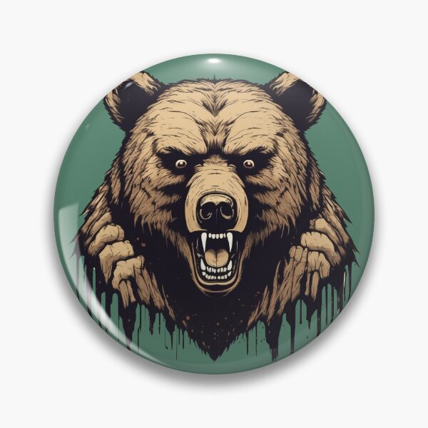 Item preview, Vintage Scary Horror Grizzly Bear designed and sold by DreamCraze.