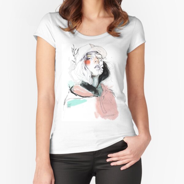 COLLABORATION ELENA GARNU / JAVI CODINA Fitted Scoop T-Shirt