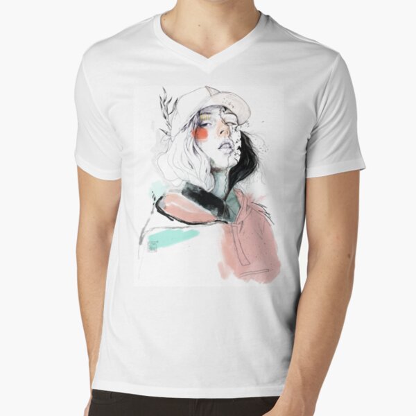 COLLABORATION ELENA GARNU / JAVI CODINA V-Neck T-Shirt