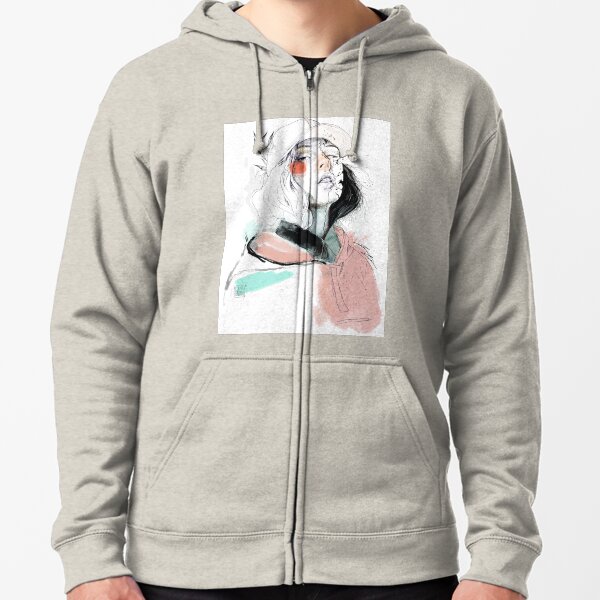 COLLABORATION ELENA GARNU / JAVI CODINA Zipped Hoodie