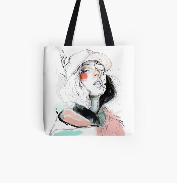 COLLABORATION ELENA GARNU / JAVI CODINA All Over Print Tote Bag