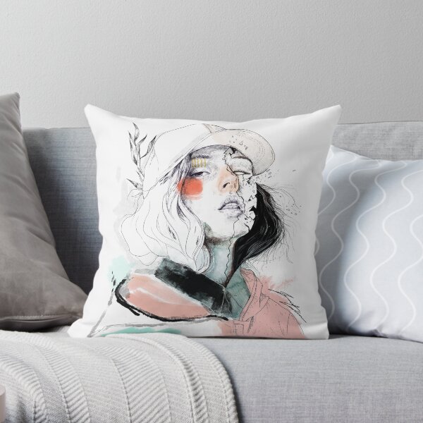 COLLABORATION ELENA GARNU / JAVI CODINA Throw Pillow