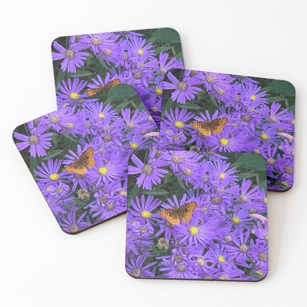 Item preview, Butterfly perched upon stand of purple flowers . . . designed and sold by KolconBlue.
