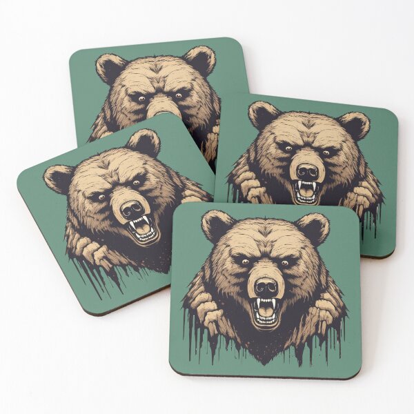 Item preview, Vintage Scary Horror Grizzly Bear designed and sold by DreamCraze.