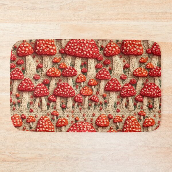 Item preview, Crocheted red fly agarics. Red mushrooms in cottagecore style. Mushroom crochet pattern. Medicinal mushrooms. designed and sold by SculpterioShop.