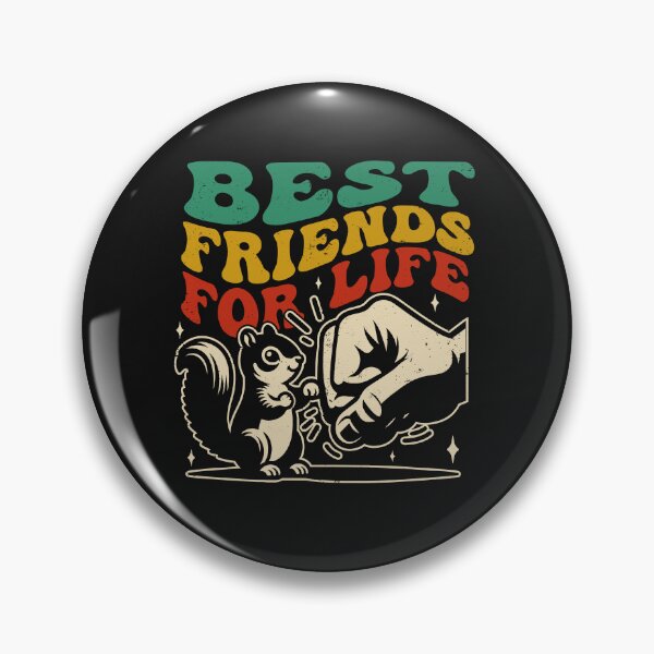 Item preview, Best Friends For Life Squirrel Fist Bump Retro designed and sold by elderberry.