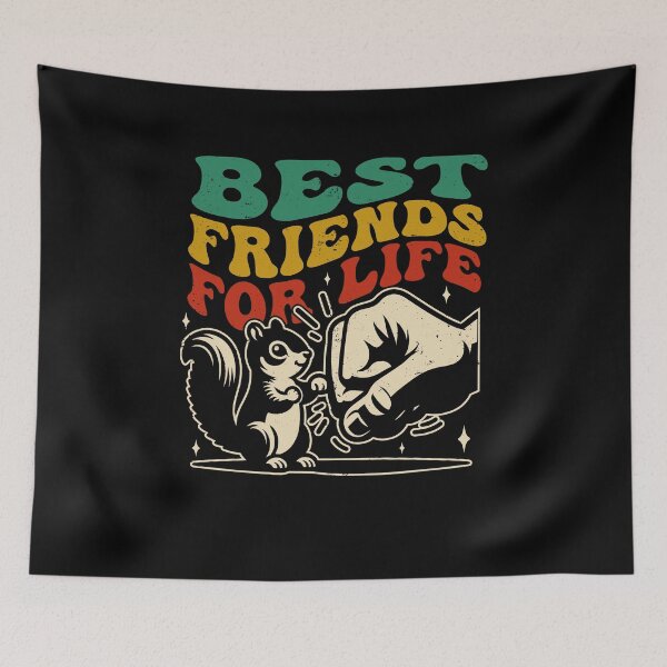Item preview, Best Friends For Life Squirrel Fist Bump Retro designed and sold by elderberry.