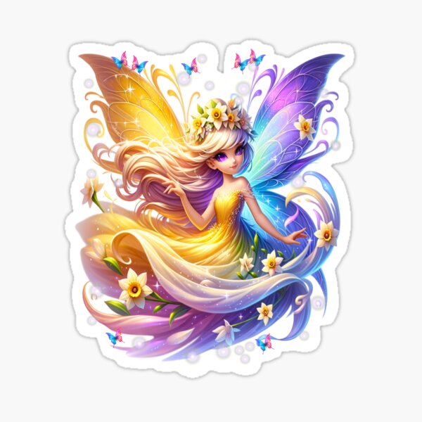 Item preview, A magical rainbow fairy, fantasy art designed and sold by LoneAngel.