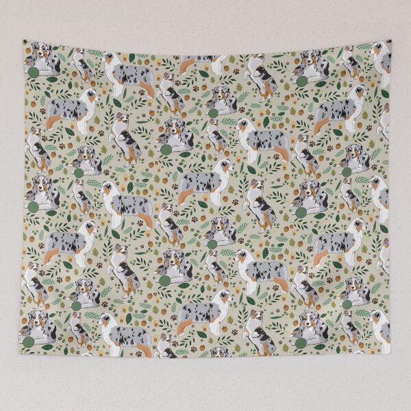 Item preview, Blue merle australian shepherd designed and sold by PawsoMania.