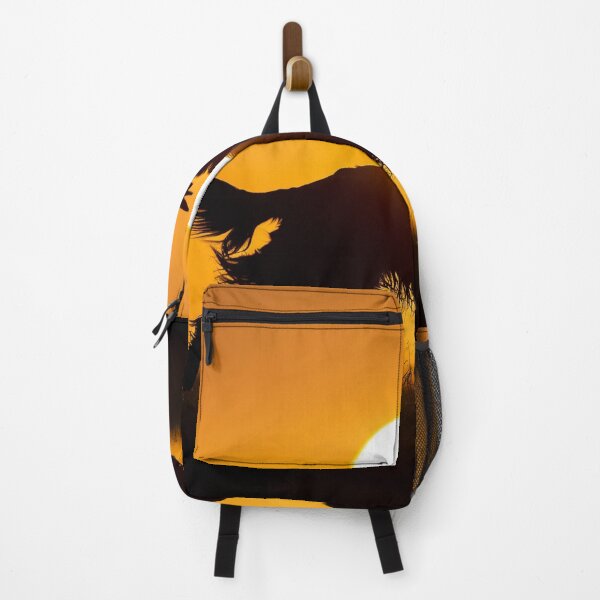 Item preview, Silhouette of black dog running under sunset. designed and sold by HANGLEMAN.