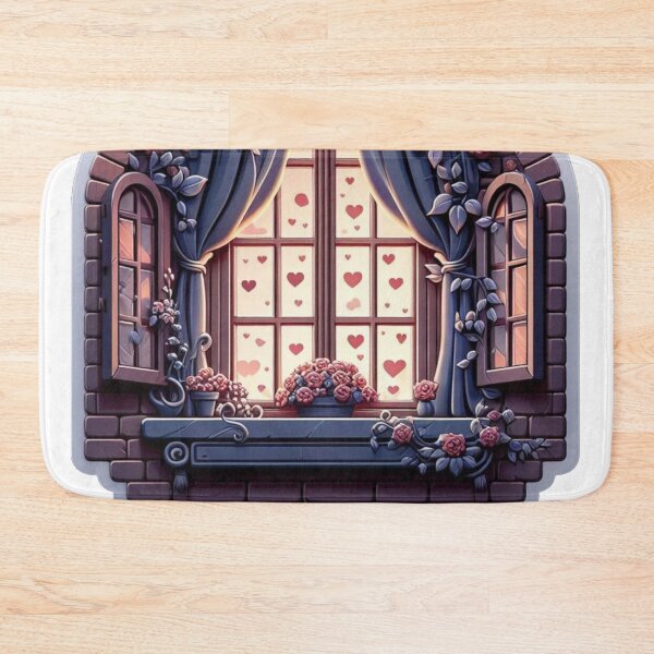 Item preview, a romantic window with hearts designed and sold by bernhagen.