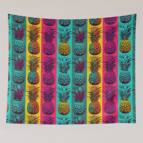 Item preview, Pineapples in pop art style. Fruit multicolored pattern. Bright juicy pop art with pineapples. designed and sold by SculpterioShop.
