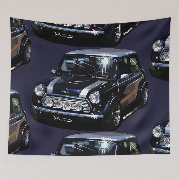 Item preview, Old Classic Car Cooper S Drawing designed and sold by DrawnByMatt.