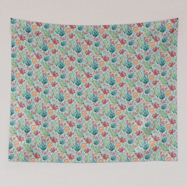 Item preview, Lobsters and Crabs Seamless Pattern designed and sold by Cedarrue.