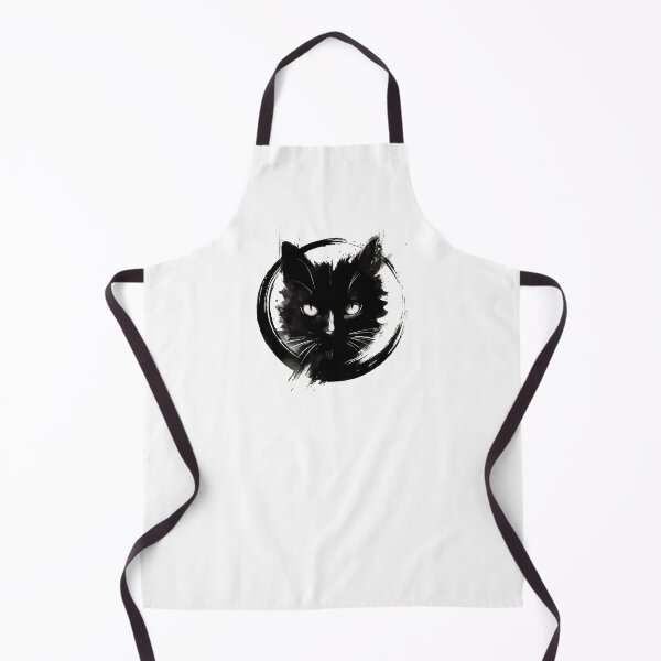 Item preview, Sumie Enso Art Japanese Brushstroke Black Cat designed and sold by TomFrontierArt.