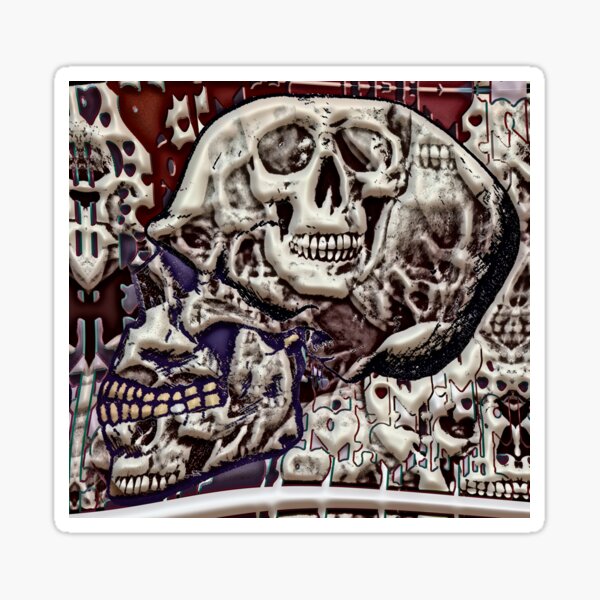 skulls a plenty Sticker
