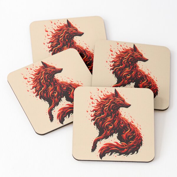 Item preview, Stylized Fire Lava Wolf, Ai Generated Art  designed and sold by ACC .
