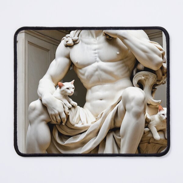 Item preview, David Michelangelo Statue With Cats designed and sold by Bunmigraphics .