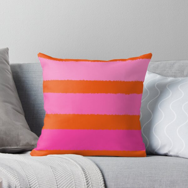 Item preview, Wide Pink on Orange Stripes Clashing Colours  designed and sold by OneThreeSix.