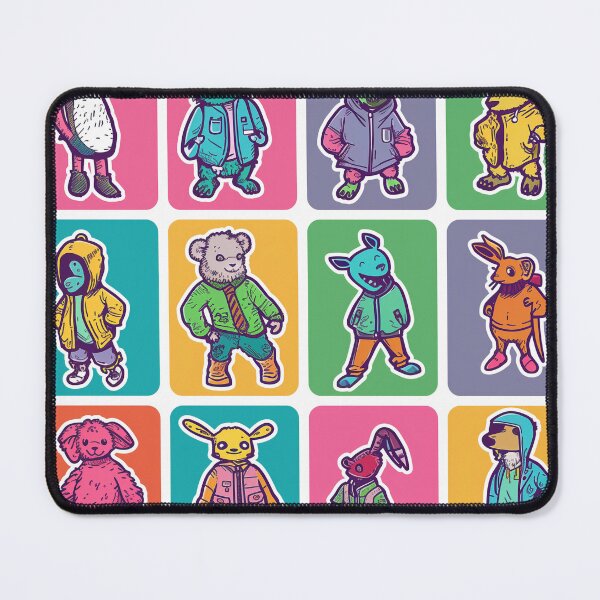 Item preview, Funny Animals: A Sticker Set of Quirky Critters in Human Poses designed and sold by joyfulk8.