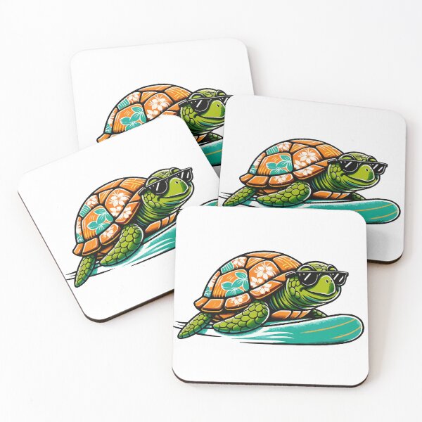 Item preview, Surfing turtle designed and sold by LongIslandDesgn.