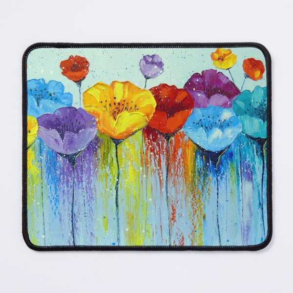 Item preview, Abstract colorful poppies designed and sold by Olha Darchuk.