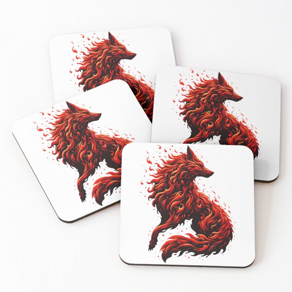 Item preview, Stylized Fire Lava Wolf, Ai Generated Art  designed and sold by ACC .