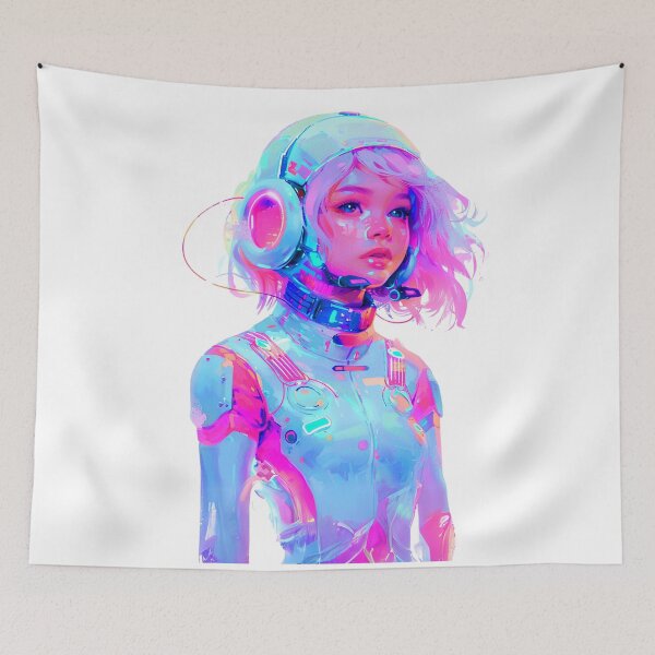 Item preview, Cyber Space Girl | Lofi Futurism Space Aesthetic designed and sold by RozziLofi.
