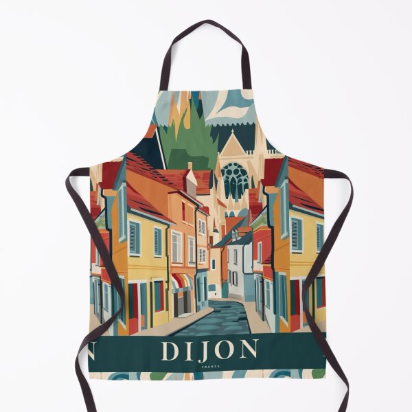 Item preview, Dijon, France. Visit Dijon StreetScape Travel Poster. Art By Carraann designed and sold by CARRAANN.
