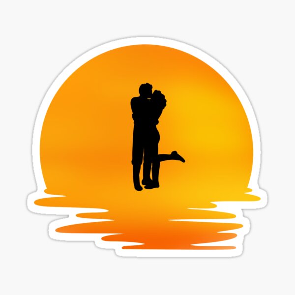 Artikel-Vorschau von Sonnenuntergang Silhouette | 1989 Aufkleber, designt und verkauft von icantdrawfaces.