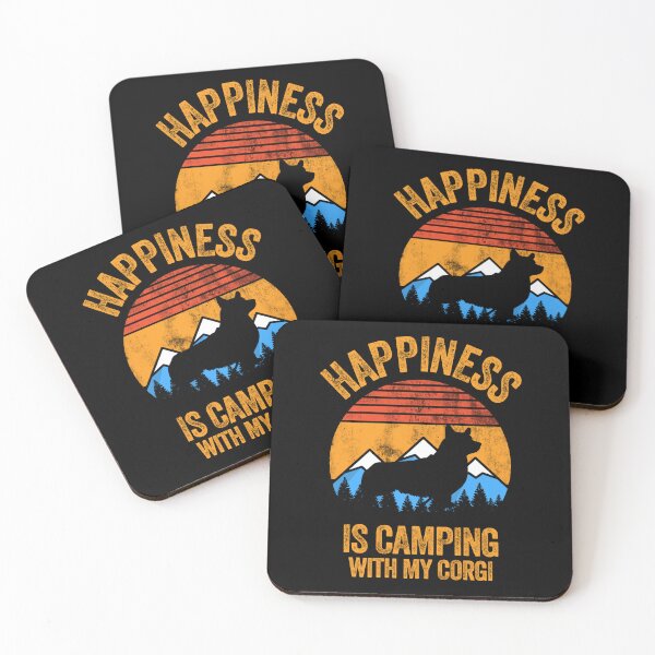 Item preview, Vintage Distressed Happiness Is Camping With My Corgi designed and sold by Guarddogdrive.