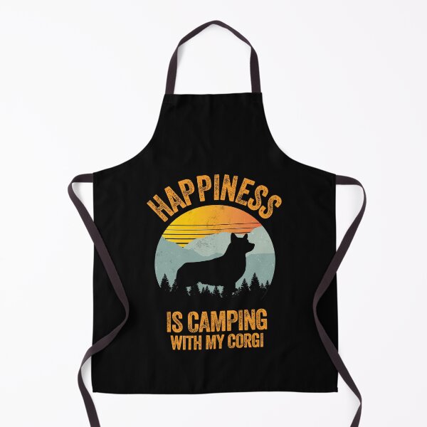 Item preview, Retro Distressed Happiness Is Camping With My Corgi designed and sold by Guarddogdrive.