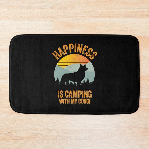 Item preview, Retro Distressed Happiness Is Camping With My Corgi designed and sold by Guarddogdrive.
