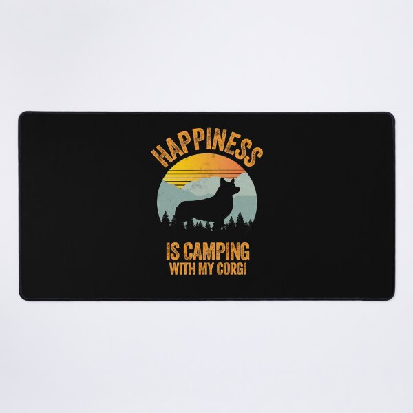 Item preview, Retro Distressed Happiness Is Camping With My Corgi designed and sold by Guarddogdrive.