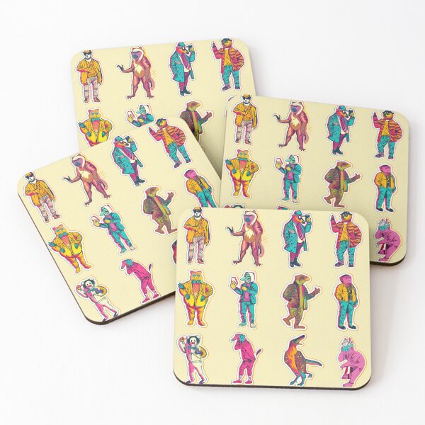 Item preview, Quirky Animal Stickers: Bright, Neon Humor on Your Devices designed and sold by joyfulk8.