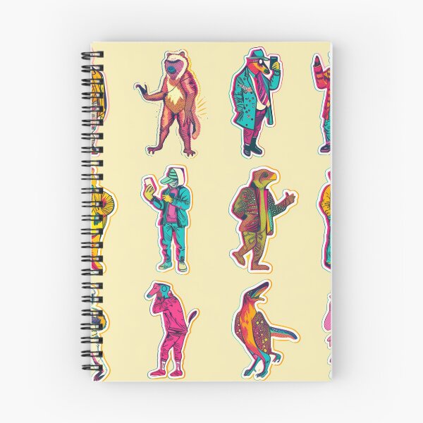 Item preview, Quirky Animal Stickers: Bright, Neon Humor on Your Devices designed and sold by joyfulk8.