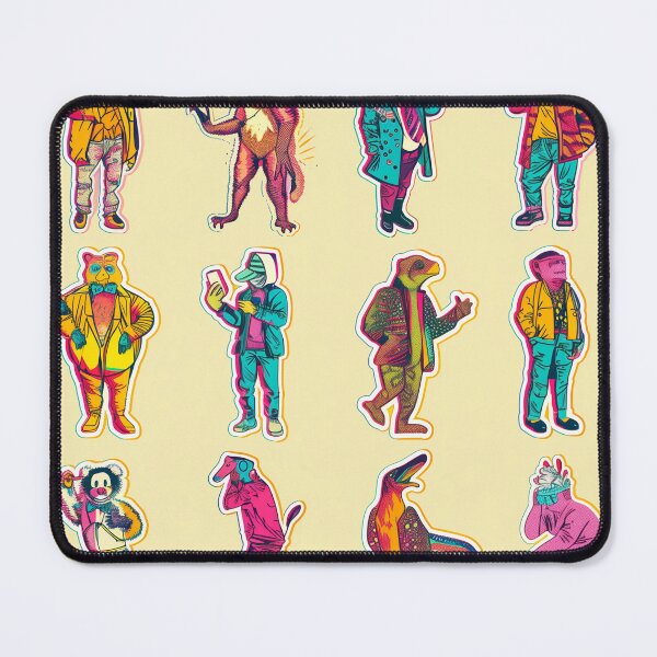 Item preview, Quirky Animal Stickers: Bright, Neon Humor on Your Devices designed and sold by joyfulk8.