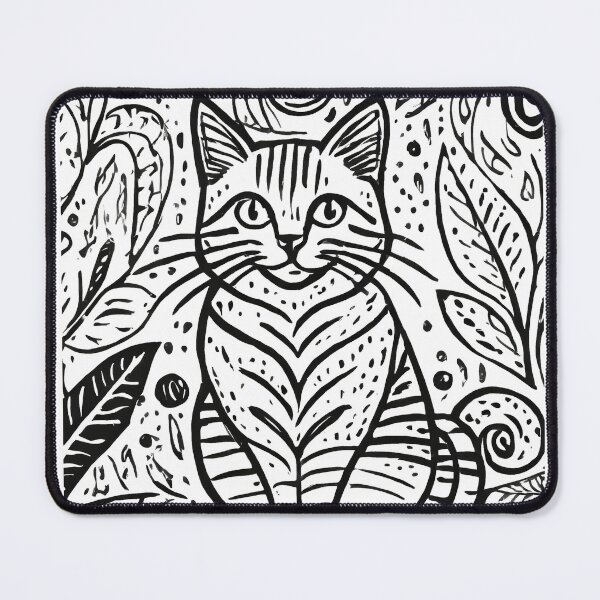 Item preview, Line drawing of a cat designed and sold by jojokrap-2023.