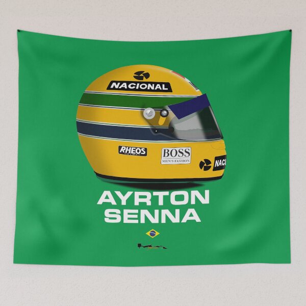 Item preview, Ayrton Senna - 1991 F1 helmet ( NO HONDA LOGO ) designed and sold by JageOwen.