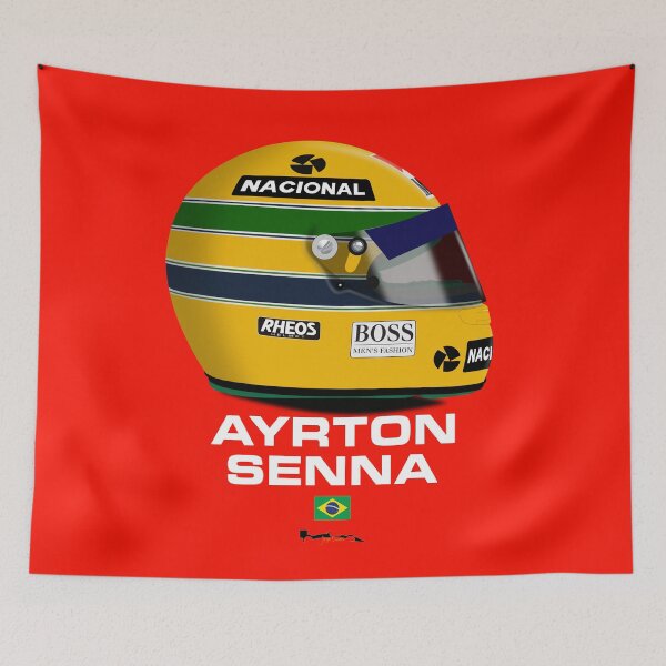 Item preview, Ayrton Senna - 1991 F1 helmet ( NO HONDA LOGO ) RED designed and sold by JageOwen.