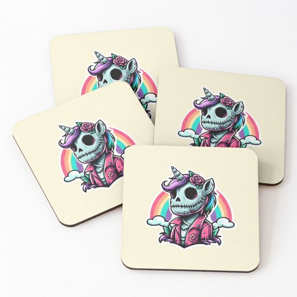 Item preview, Cute skeleton zombie unicorn  designed and sold by Animalpetslover.