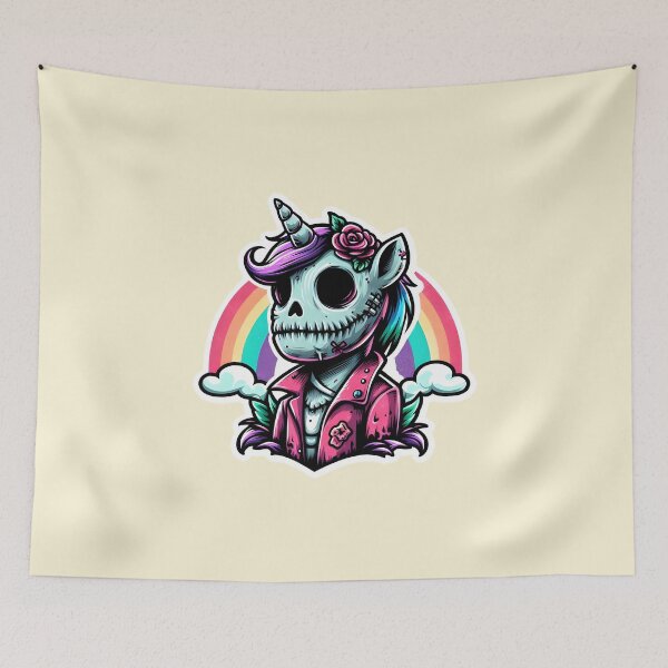 Item preview, Cute skeleton zombie unicorn  designed and sold by Animalpetslover.