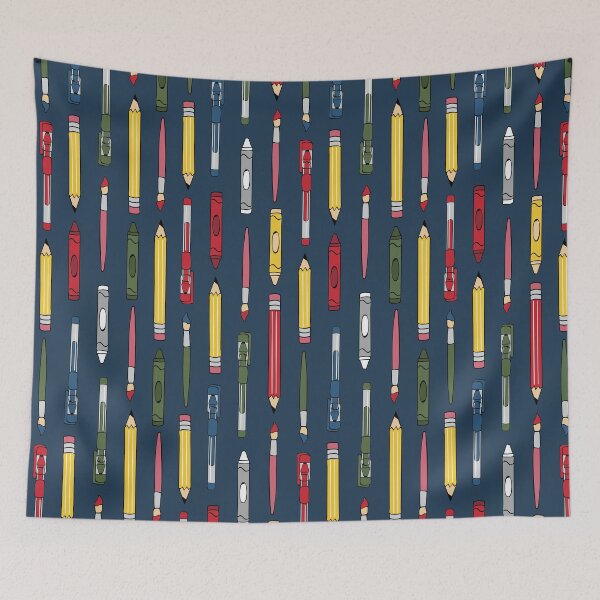 Item preview, Coloring Art Supplies on Navy designed and sold by ashleyniemeyer.