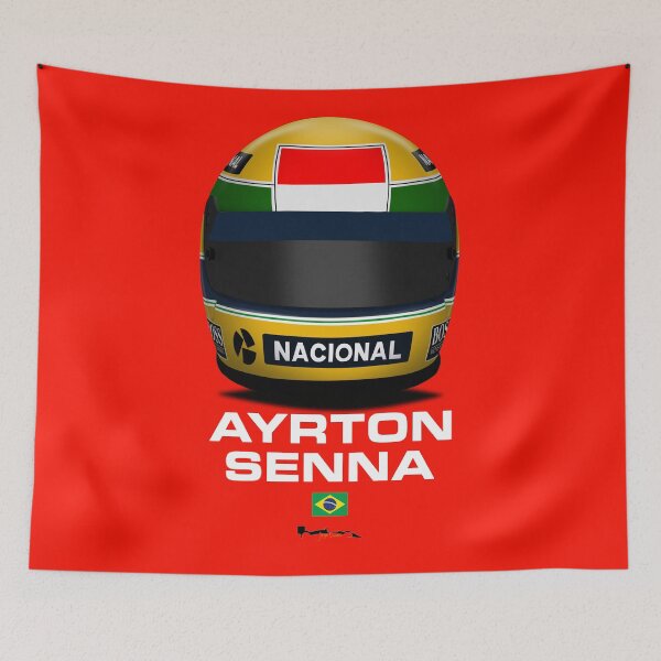 Item preview, Ayrton Senna - 1988 F1 helmet ( NO HONDA LOGO ) RED designed and sold by JageOwen.