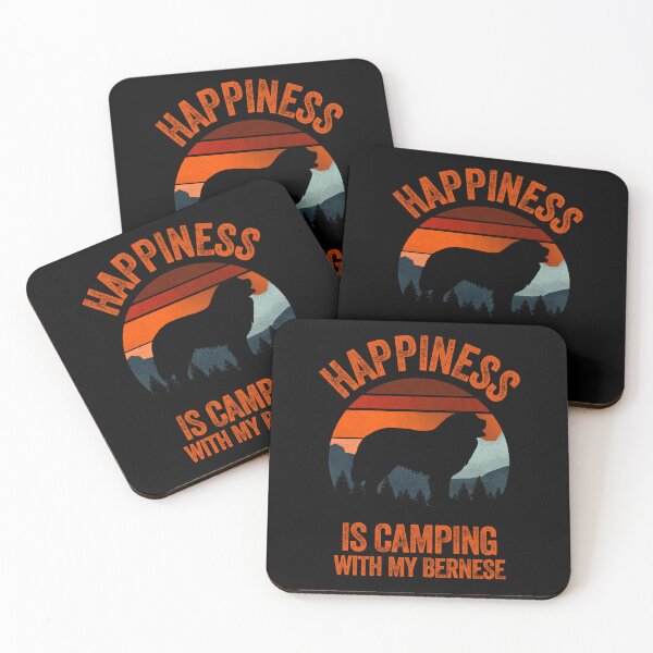 Item preview, Vintage Distressed Happiness Is Camping With My Bernese designed and sold by Guarddogdrive.