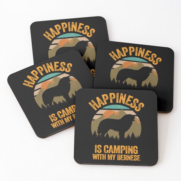 Item preview, Mountains Distressed Happiness Is Camping With My Bernese designed and sold by Guarddogdrive.